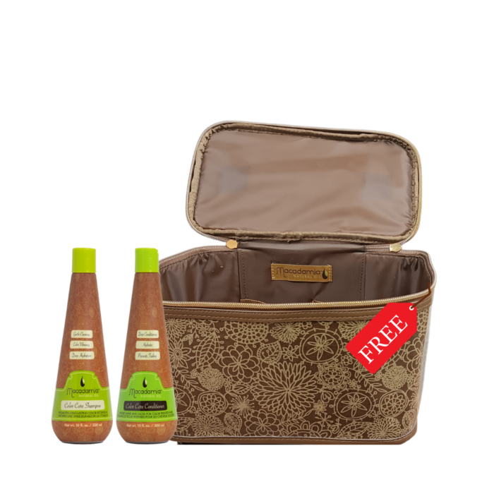 Macadamia Color Care Bundle + Free toiletry bag unzipped